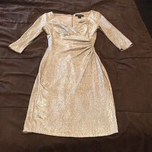 Ralph Lauren knee length gold/glitter dress